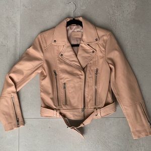 ALDO faux leather blush jacket
